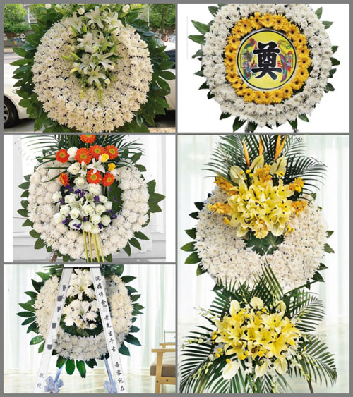 四川成都金堂县云合镇磨盘山村花圈速递